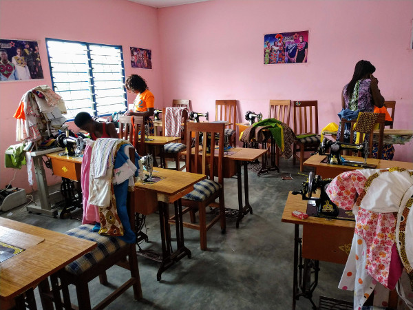 women's training center sewing room