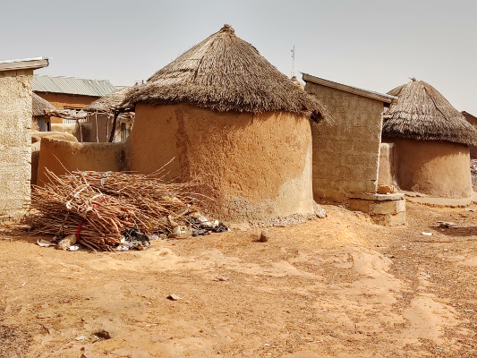 clay huts in gambaga